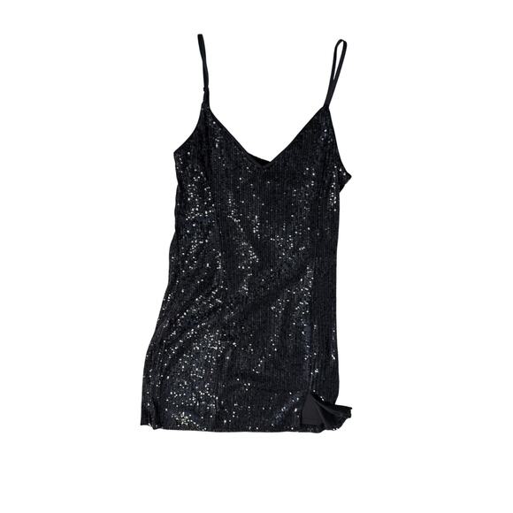1.STATE Black Sequin Bodycon Mini Dress – Size 4 - Picture 1 of 6